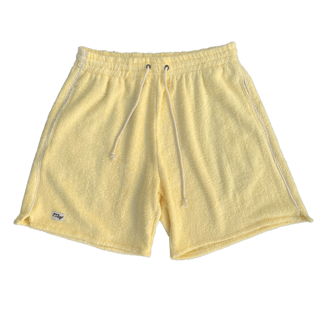 【GATELESS】COTTON TERRY SHORTS Towel Shorts - Lemonade – J.Sky